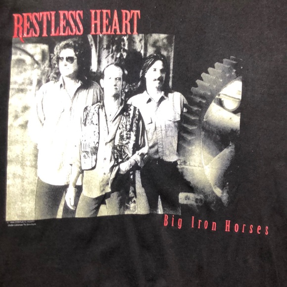 Vintage restless heart concert t shirt - Picture 2 of 6